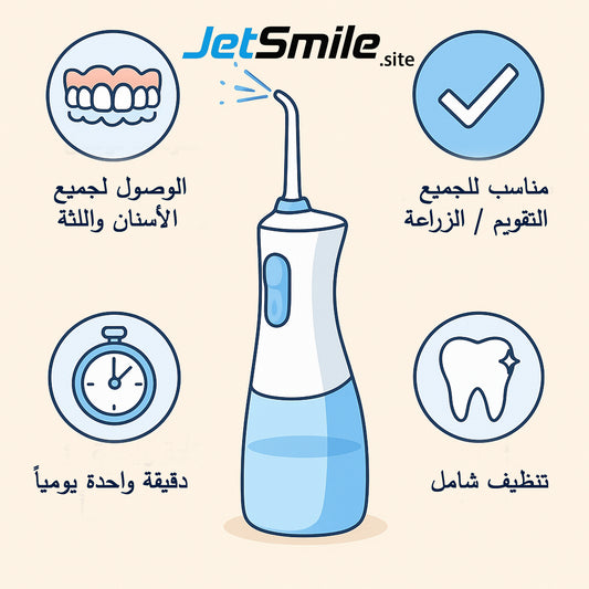 💦 نظافة فم احترافية في راحة يدك مع جهاز WATERFUL من Dentac
