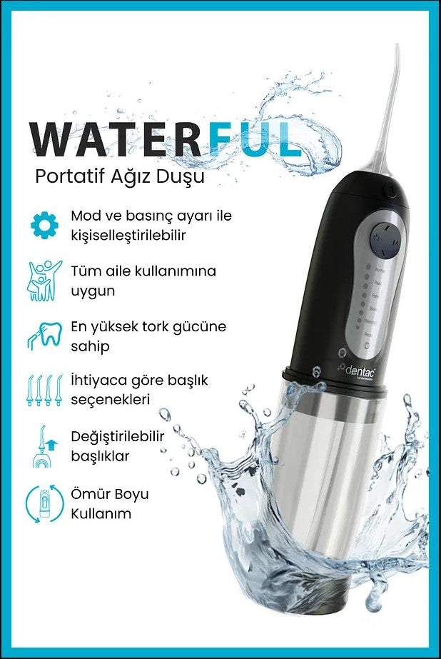 💦 نظافة فم احترافية في راحة يدك مع جهاز WATERFUL من Dentac
